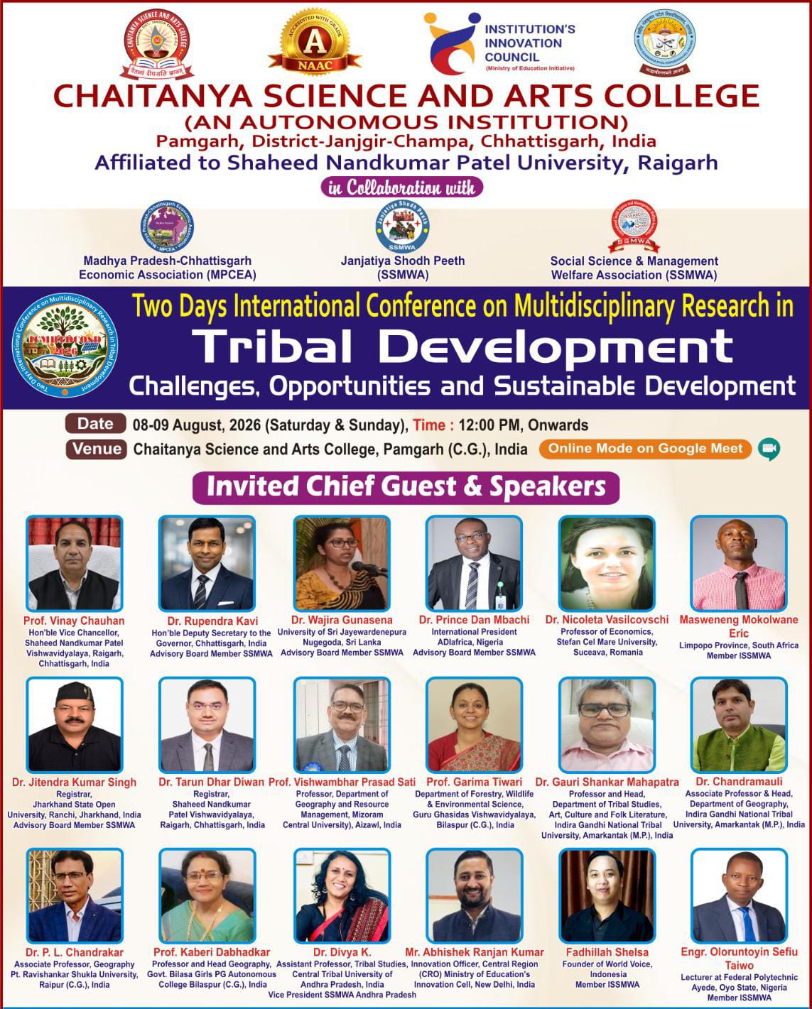International Seminar - “Multidisciplinary Research in Tribal Development: Challenges, Opportunities and Sustainable Development”